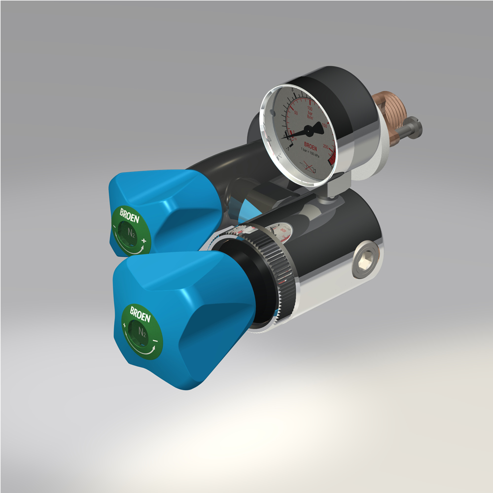 Built-in Mounting Fitting With Stop And Pressure Regulation Valves