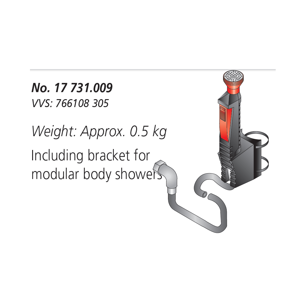 Hand-held Eyewash with Accessories for Mounting to Modular Body Shower