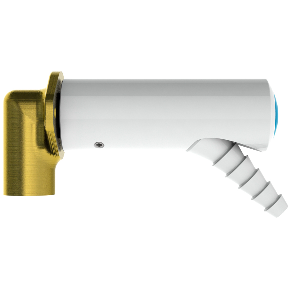 Outlet for Technical 2.0 Gases / Vacuum / High Flow - With Fixed Nozzle Angled at 45°