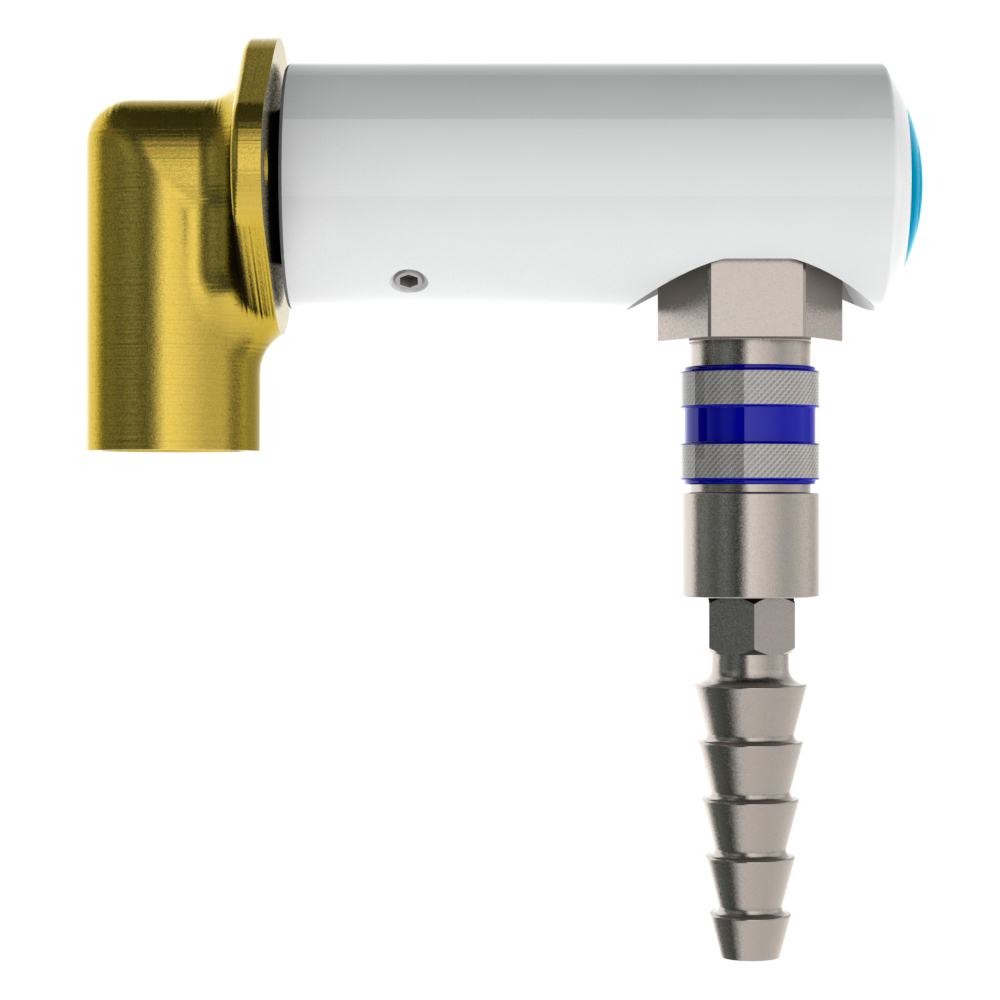 Outlet for Technical 2.0 Gases / Vacuum / High Flow - With Quick Release Coupling and Standout of 90mm