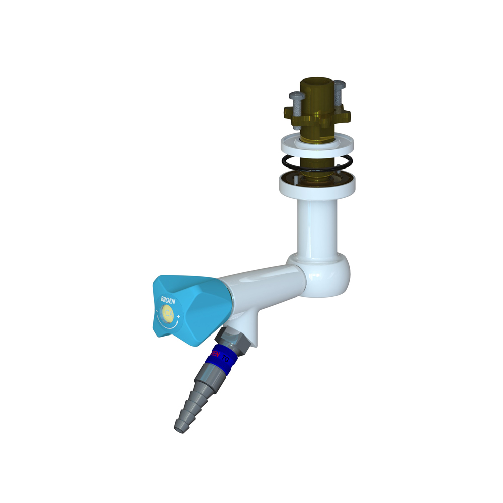 Suspended Fitting with 45° Valve - 1 Valve - with Quick Release Coupling
