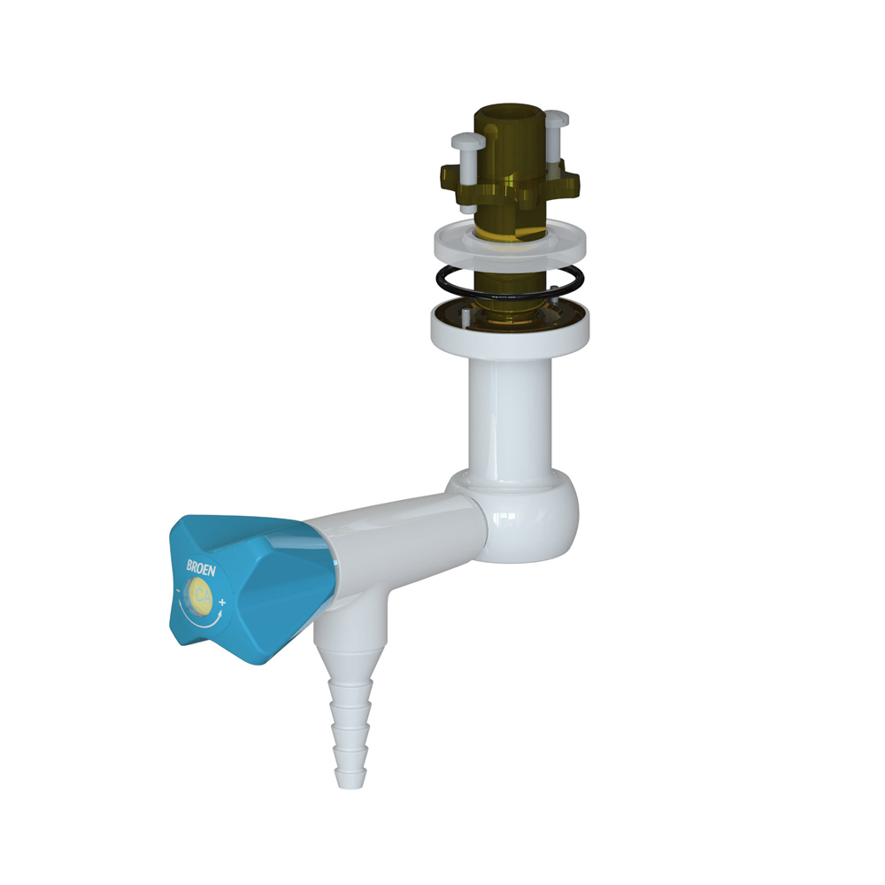 Suspended Fitting with 90° Valve - 1 Valve - with Fixed Nozzle