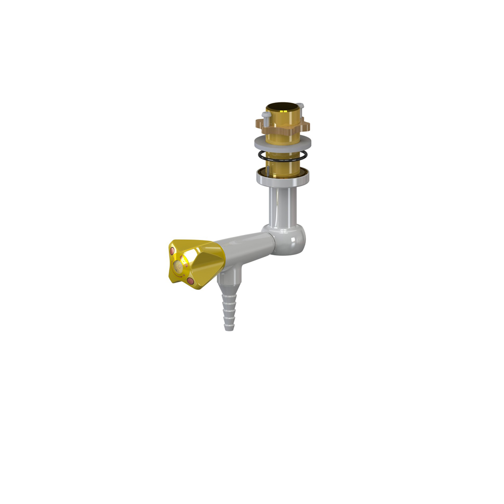 Suspended 90⁰ - 1-Valve Fitting With Fixed Nozzle