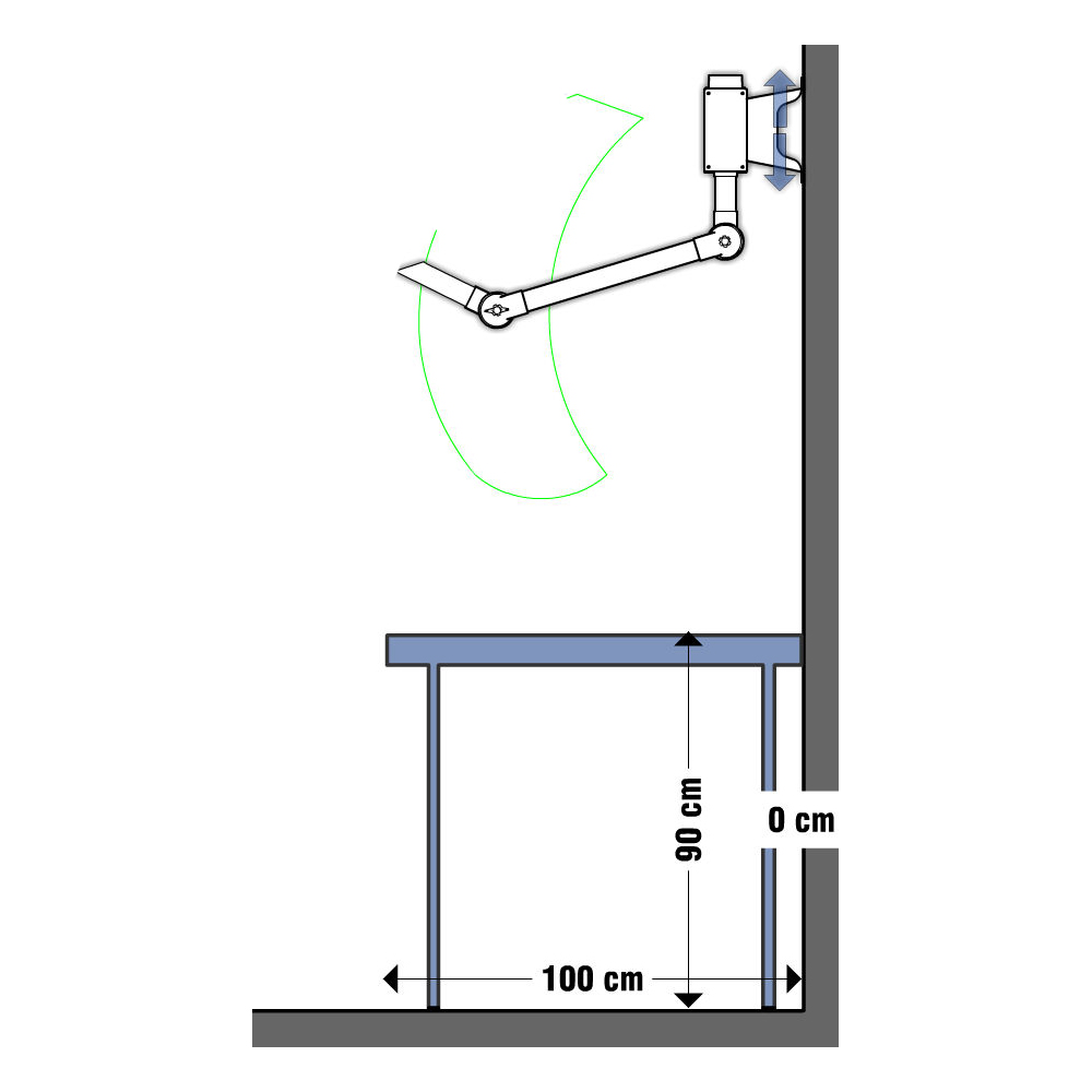 Wall & Ceiling Mounted - 2 Joints 730mm