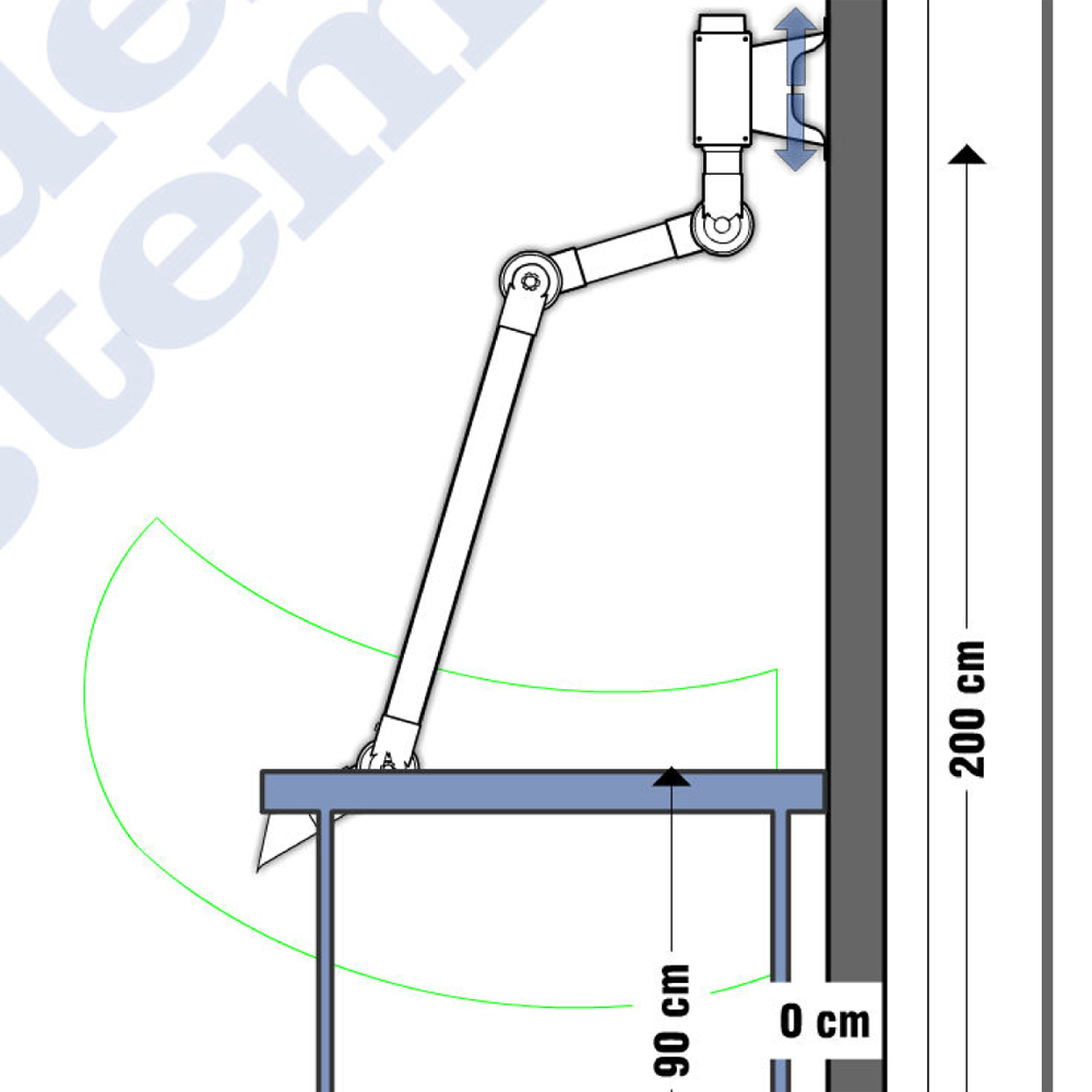 Wall & Ceiling Mounted - 3 Joints 1120mm