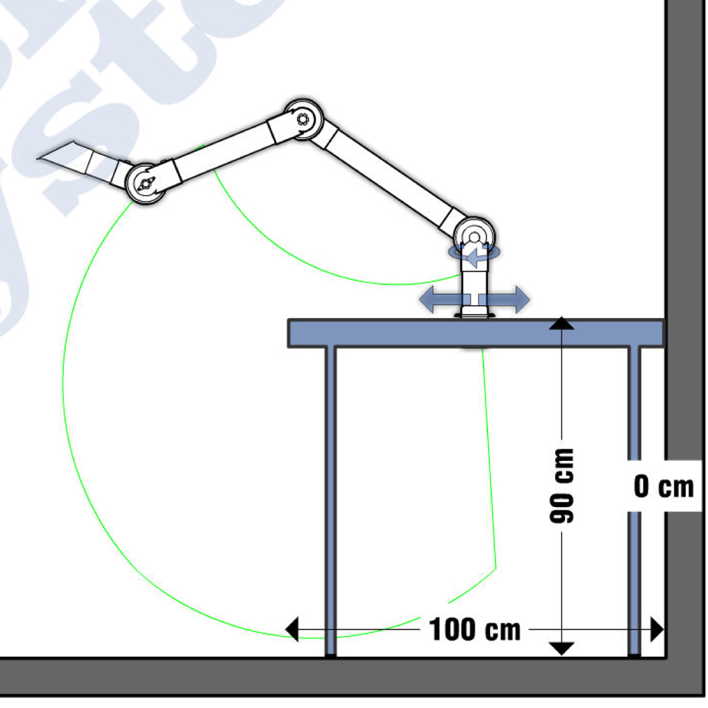 Table Mounted - 3 Joints 1080mm