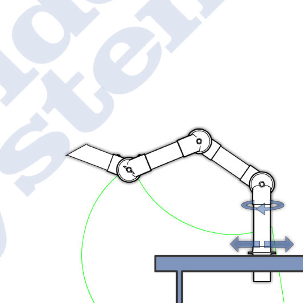 Table Mounted - 3 Joints 830mm