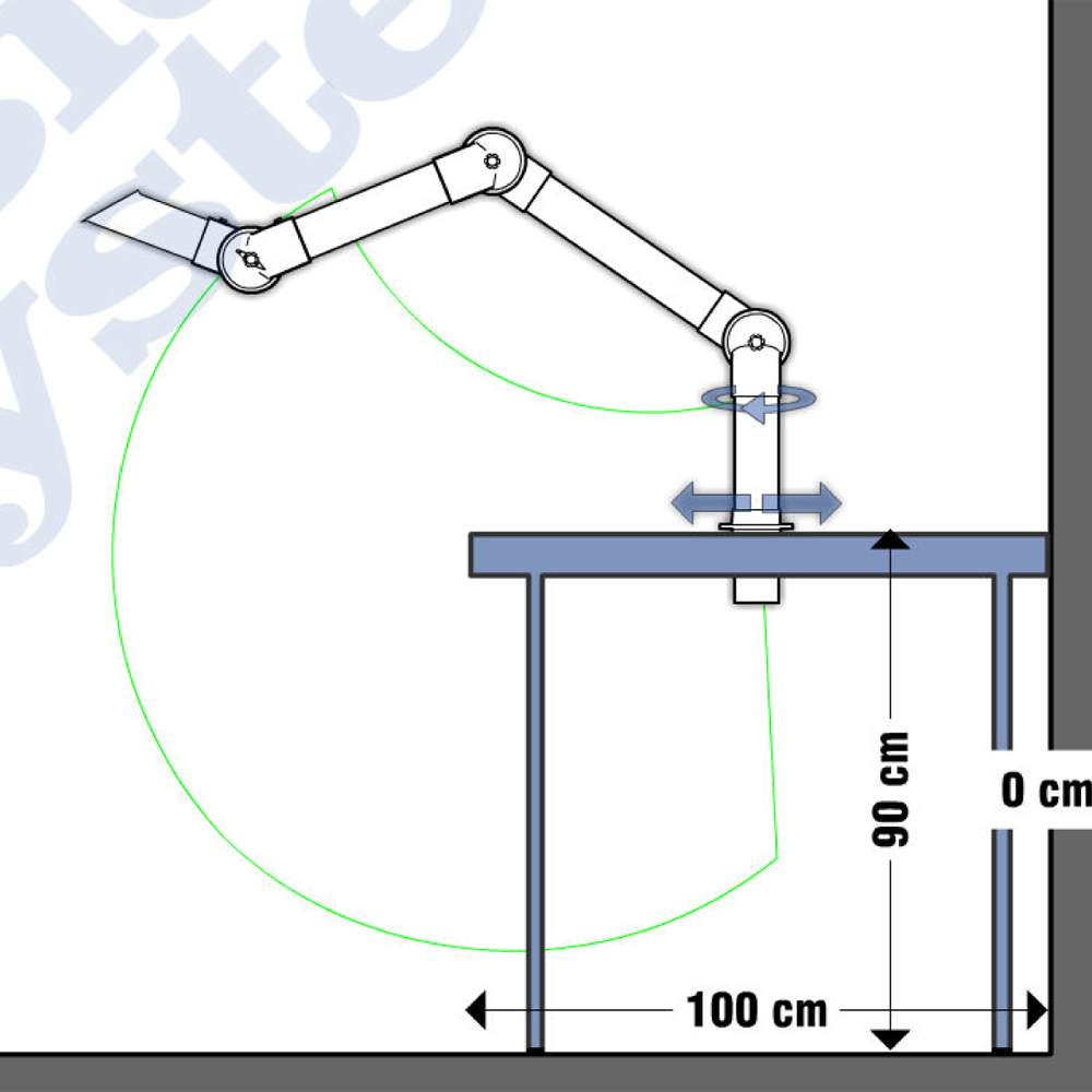 Table Mounted - 3 Joints 1105mm