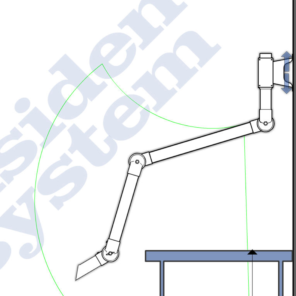 Wall & Ceiling Mounted - 3 Joints 1550mm